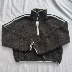 Old Navy Black and Gray Fleece Hoodie